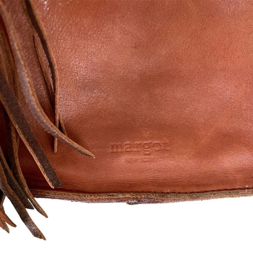 Margot Tan Leather Shoulder Bag with Tassel - Picture 2 of 9